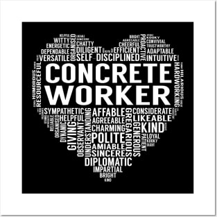 Concrete Worker Heart Posters and Art